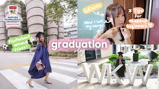 🎓 NTU GRADUATION VLOG  GRWM tips on basic makeup amp how to do your bangshair for grad 😆 [upl. by Swope609]