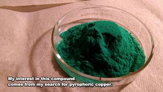 Pyrophoric Copper Thermal Decomposition of Copper Citrate [upl. by Mcgee]