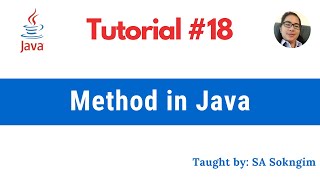 18 Method in Java [upl. by Vocaay177]