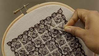 Easy Geometric Embroidery for Beginners Create Stunning Patterns Step by Step Tutorial [upl. by Frazer]