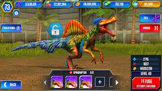 NEW UNLOCK HYBRIDS SPINORAPTOR MAX X3 LEVEL 40  HT GAME [upl. by Sower601]