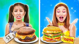 NEW 123 GO Expensive vs Cheep Cooking Challenges Viral Recipes Vote For The Winner Now [upl. by Erdnaek]