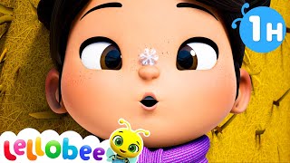 The Snowflake Song 🌻Lellobee City Farm  Kids Playhouse Song Mix [upl. by Bibah]