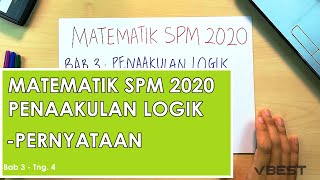 Bab 3 Matematik Tingkatan 4  Penaakulan Logik Bhg 1 KSSM [upl. by Mignon]