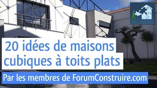 20 idées de maisons toit plat  cubique  container [upl. by Menendez]