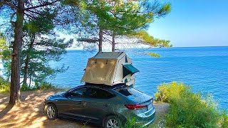 PEACEFUL CAMPING BY THE SEA  CAMPING AT THE HIDDEN BEACH ⛺️ [upl. by Ray581]