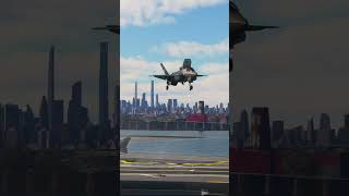 F35 US Marines Jet Fighter escorting Air Force One and landing [upl. by Aniras]