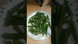 Lady finger fryfood shortsviral cooking [upl. by Kerek]