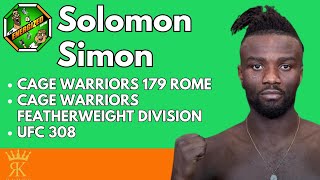 Solomon Simon  Cage Warriors 179 Rome Life In Team Ryano amp World Titles  The Energized Show [upl. by Endo]