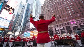 USMC “ The Commandants Own” performs in Times Square NYC  Fleet Week 2018 [upl. by Eiznek]