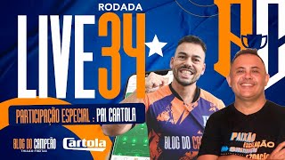 DICAS COM PAI CARTOLA  RODADA 34  CARTOLA 2023 [upl. by Milinda]