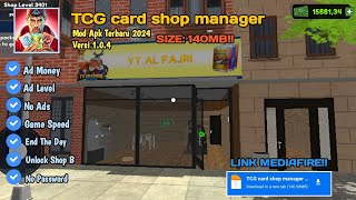 My TCG Card Shop Trade Game 3D 104 mod menu Add Money Add Level  TCG Card Shop Manager Mod [upl. by Philipson]