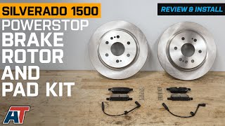 20192024 Silverado 1500 PowerStop OE Replacement 6Lug Brake Rotor and Pad Kit Review amp Install [upl. by Atwekk]