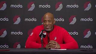 Chauncey Billups Postgame Interview  Portland Trail Blazers 130 Philadelphia 76ers 104 [upl. by Dinan]