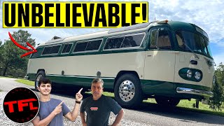 My Dad Built This CRAZY RV From a Rare 40s Bus Youve Never Heard Of Check Out the Results [upl. by Prebo]