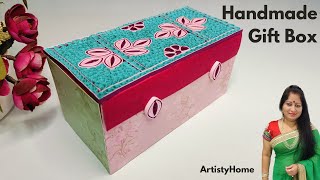 Gift Box  Handmade Gift Box Ideas  Paper Quilling Box [upl. by Ibby]