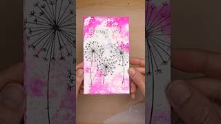 Simple tiedye print card using stamp  ink pad So easy and quick to make shorts mixedmedia [upl. by Asilana]