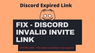 How to Fix Discord Invalid Invite link 2020  Server Expired Link [upl. by Aihtenak]