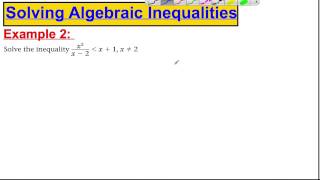 Further Pure 2 Edexcel Maths ALevelAlgebraic Inequalities 1 [upl. by Kcirdde]