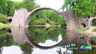 Die Rakotzbrücke in 4k  Im Rhododendronpark in Kromlau [upl. by Rodenhouse85]