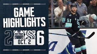 Seattle Kraken vs Edmonton Oilers  1002 Game Highlights [upl. by Idnek806]