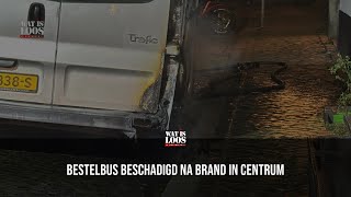 BESTELBUS BESCHADIGD NA BRAND IN CENTRUM [upl. by Anelram]