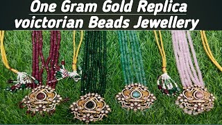 One Gram Gold Replica Beads Jewellery handmadejewelrymaking customisedjewelyviralvideostrending [upl. by Ahcsropal]