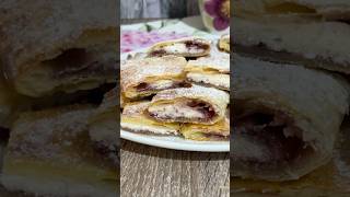 Trapunta di sfoglia con ricotta e marmellata shortvideo short divertirsiincucina [upl. by Fording]