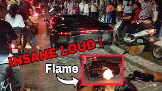 LOUDEST Lamborghini in Busy INDIAN Street  REACTION amp Exhaust Flames [upl. by Tami942]