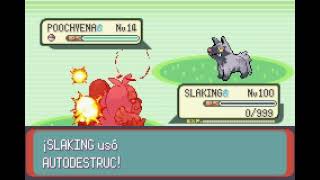 POKEMON EMERALD  SLAKING  AUTODESTRUCCIÓN  SELFDESTRUCT [upl. by Llenra]