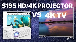 195 Projector VS a 4K TV in 2024 [upl. by Anyar]