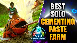 THE BEST SOLO CEMENTING PASTE FARM in Ark Survival Ascended [upl. by Ojoj]