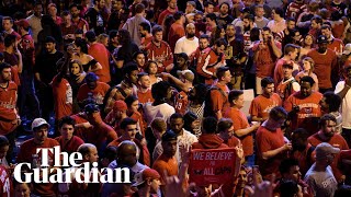 Capitals fans celebrate Stanley Cup victory in Washington [upl. by Southard]