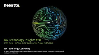 Tax Technology Insights 28 [upl. by Lasala]