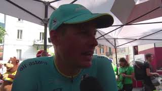 Jakob Fuglsang  Postrace interview  stage 9  Tour de Suisse 2018 [upl. by Rovaert]