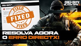 COD BO6 CRASHANDO COM ERRO DIRECTX GAME SHIP  COMO RESOLVER OS ERROS E CRASH DO COD BLACK OPS 6 [upl. by Ashley]