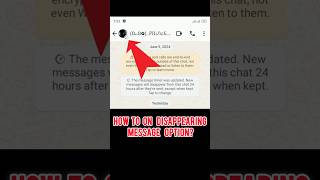 Disappearing messages WhatsApp  WhatsApp disappearing messages settings  WhatsApp new update 2024 [upl. by Aihtibat]