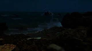 Ocean Wave Sounds at Night  Relaxing Sounds for Sleeping and Relieving Stress [upl. by Verbenia]