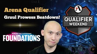 Gruul Prowess Beatdown  Arena Qualifier  MTG Foundations Standard  MTG Arena [upl. by Nyrual]