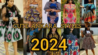 Cute Ankara styles 2024  Ankara short gown styles  African dresses in pagne 2023 African fashion [upl. by Assyli]