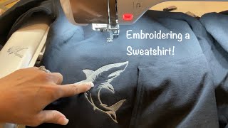 Machine Embroidering a Sweatshirt [upl. by Volnak]