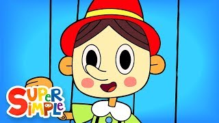 The Pinocchio  Nursery Rhymes  Super Simple Songs [upl. by Leirrad504]