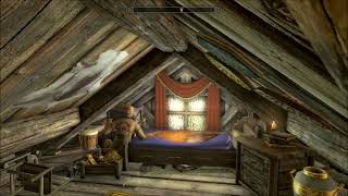 Somnolent Nook  Small Attic Player Home in Riften  Skyrim SEAE Player Home [upl. by Ttam]