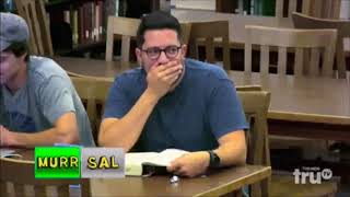 IMPRACTICAL JOKERS SALS AND MURSS CHALLENGE IN LIBARY [upl. by Reffotsirk918]