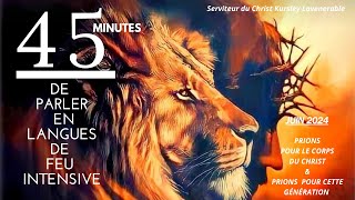 45 MINUTES DE PARLER EN LANGUES DE FEU  Avec Kursley amp Cindy Lavénérable [upl. by Mikey978]