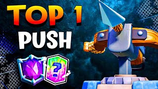 TOP 1 Push with 30 Xbow Cycle  Clash Royale [upl. by Cristobal]