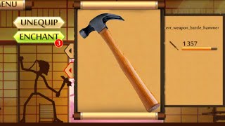 Shadow Fight 2 One Hand Hammer  New The Most Powerful Weapon [upl. by Reffinnej]