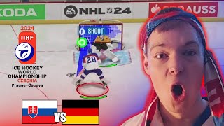 MS v hokeji 2024  Slovensko  Nemecko NHL 24 [upl. by Aiuqenehs]