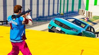 4Player Flying Cars VS RPGS Minigame  GTA V Online Funny Moments  JeromeACE [upl. by Alia]