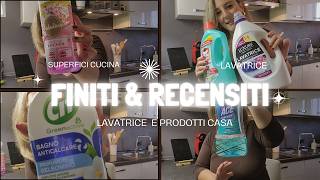 FINITI RECENSITIDETERSIVI LAVATRICE E PULIZIA CASA detersivi haul casa pulizie [upl. by Bussey]